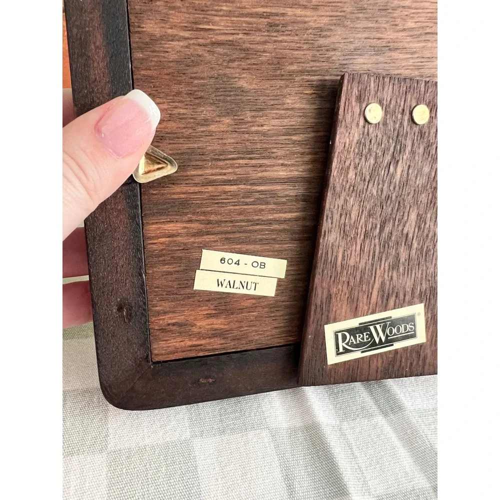 Art Deco Walnut Picture Frame Rounded Corners Collage 7.5x6 604-OB